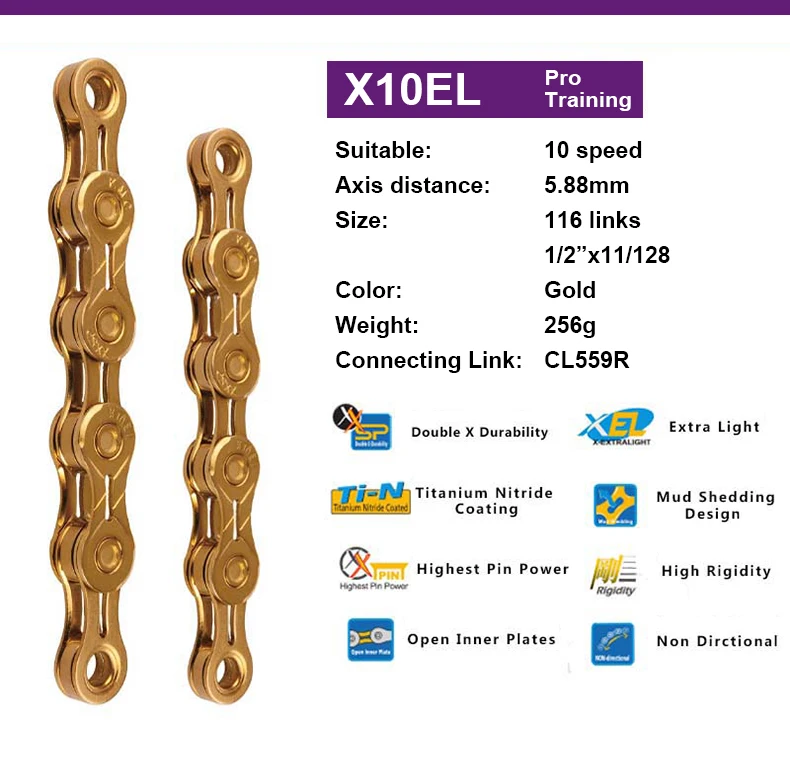 Flash Deal KMC Chain 116 Links 8/9/10/11 Speed Bike Chain With Missing Connect Link Silver Gold Golden Light MTB Road Racing Bicycle Chain 13