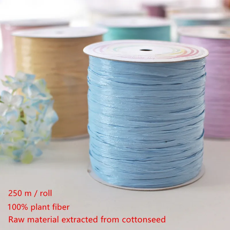 

1 Roll Raffia Cotton Straw Yarn 100% Plant Fibre Crochet Yarn For DIY Knitting Summer Straw Hat Handbags Hand Knitting