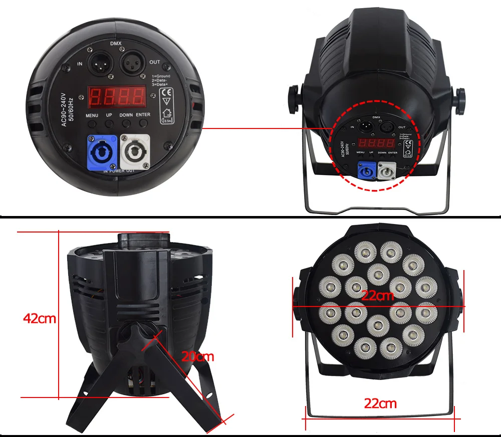 Светодиодный прожектор par 18x12 Вт rgbw 4в1 театральное сценическое освещение