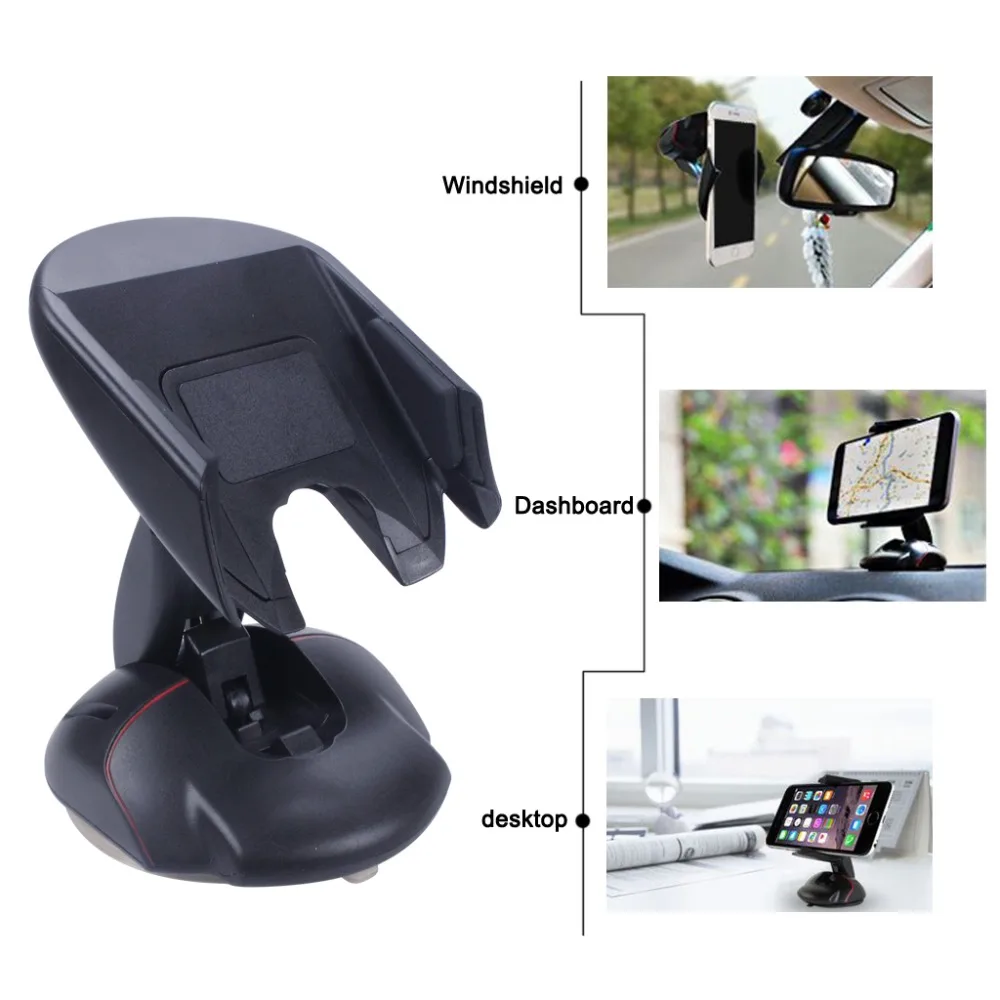 Creative Universal Mouse Shaped Windshield Car Phone Holder Dashboard  Desktop Foldable Car Holder for Smartphones GPS (360 Degree Rotation) (5)