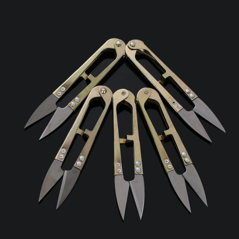 

5PCS New Thread Wire Cutter Sewing Snips Embroidery Tailor Tool Black Carbon Steel U-shaped Scissors DIY Crafts