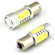 2 шт./лот 1156 BA15S S25 P21W 7,5 W SMD Светодиодная Лампочка резервного копирования Фары заднего хода супер яркий белый лампы для DC 12 V 360 градусов