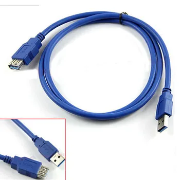 

USB 3.0 Extension Cable Male to Female Data Sync Fast Speed Rate of 4.8 Gbps Cord Connector For Laptop PC Printer Hard Disk Blue