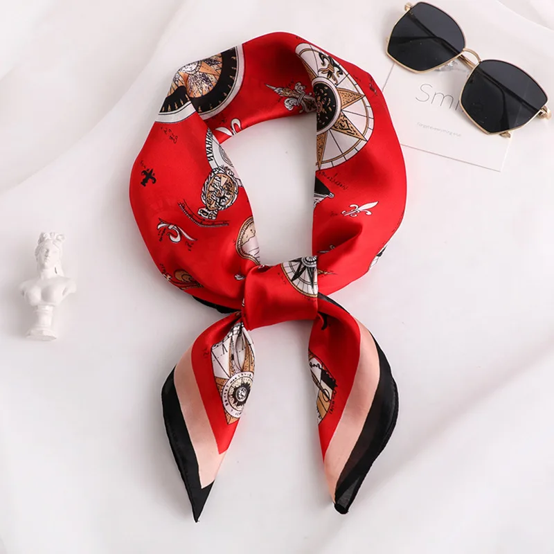 New Square Scarf Women Fashion Silk Scarves and Wrap Ladies Retro Spring Summer Print Office Hair Neck foulard New Square Scarf Women Fashion Silk Scarves and Wrap Ladies Retro Spring Summer Print Office Hair Neck foulard