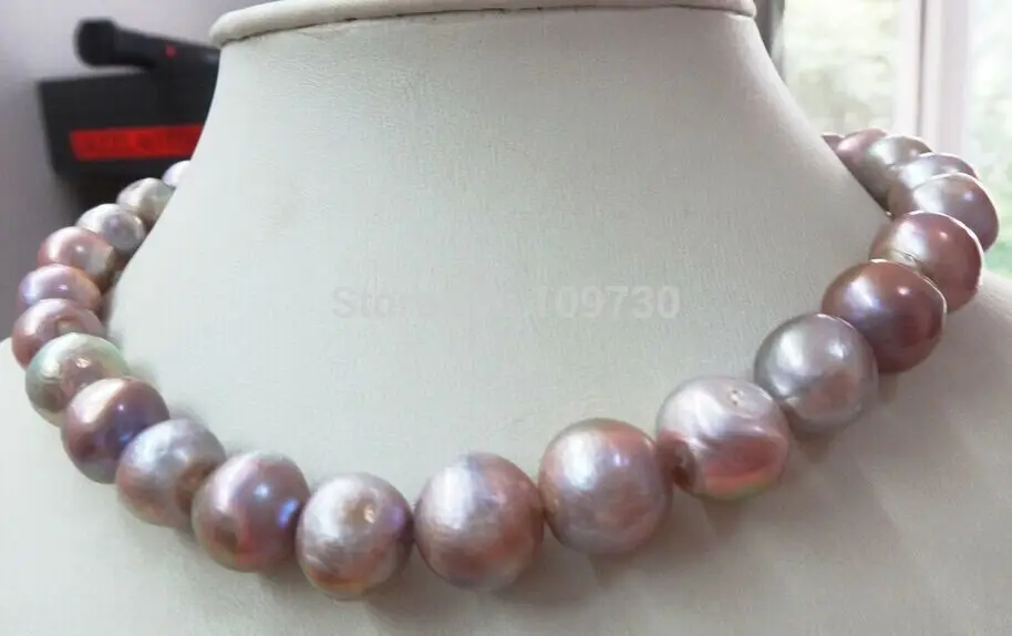 

Jewelr 003956 NATURAL Aus. SOUTH SEA GENUINE GOLD LAVENDER NUCLEAR PEARL NECKLACE