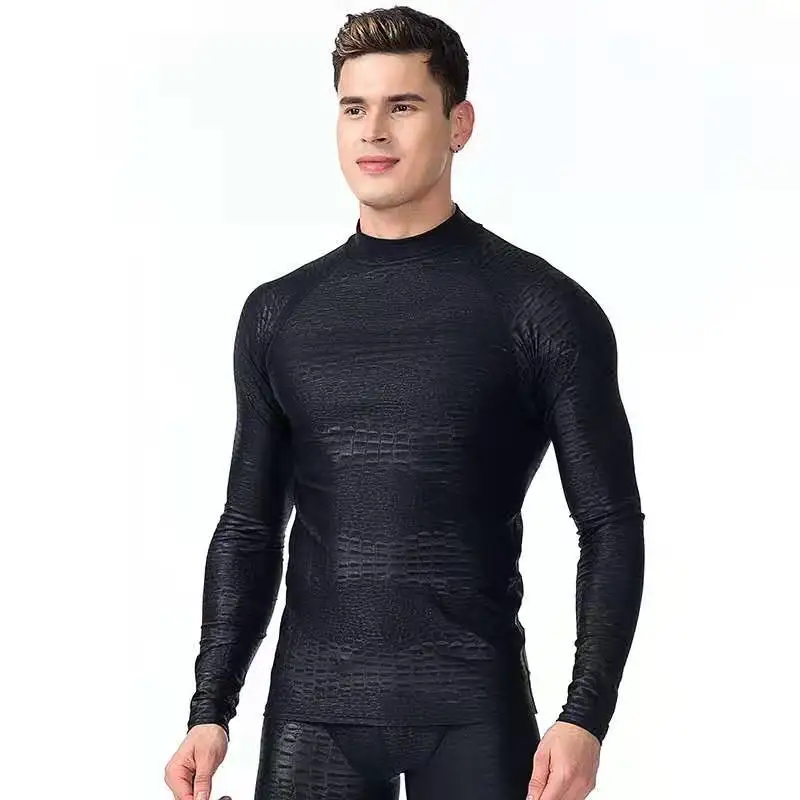 Men Long Sleeve Swim Shirt Surfing Wear 