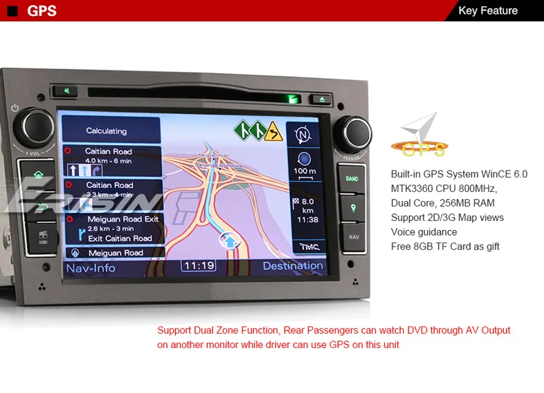 Top Erisin ES7160P 7" WCar DVD GPS Navigator 3G DAB+ DVR System for Opel Vauxhall Holden Antara Zafira 18