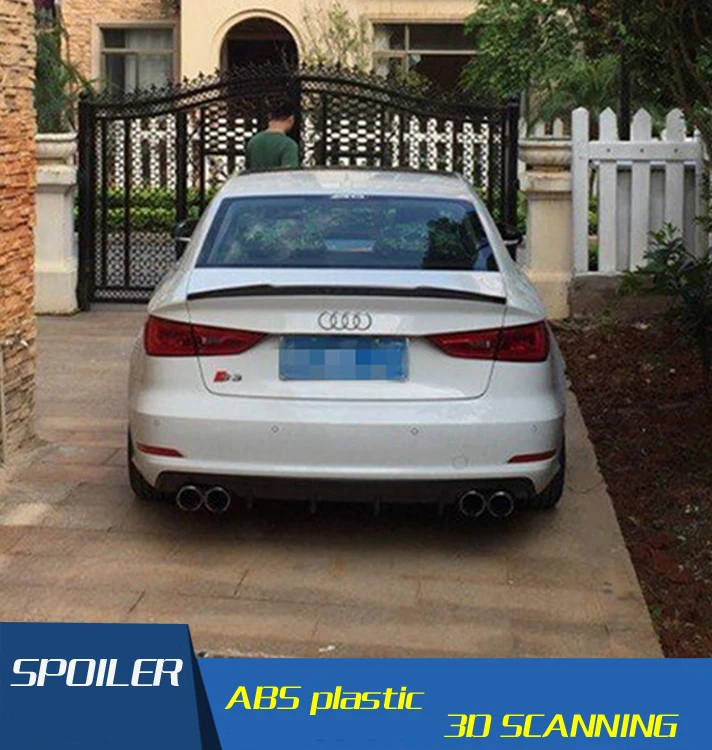 

For Audi A3 Spoiler S3 The v model Audi A3 ABS Material Car Rear Wing Primer Color Rear Spoiler For Audi A3 Spoiler 2016-2018