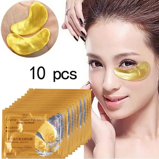 10Pcs Eye Masks Care Gold Crystal Collagen Eye Mask Patches For The Eye