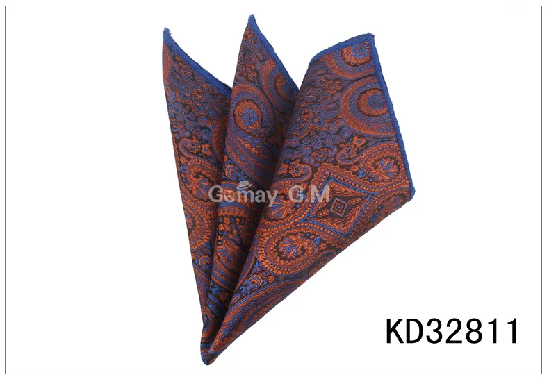 Мода Пейсли нагрудный платок Цветочный платок для костюмы 23 см* 23 см Платки для Для мужчин Для женщин Брендовые костюмы карман Полотенца носовой платок - Цвет: KD32811