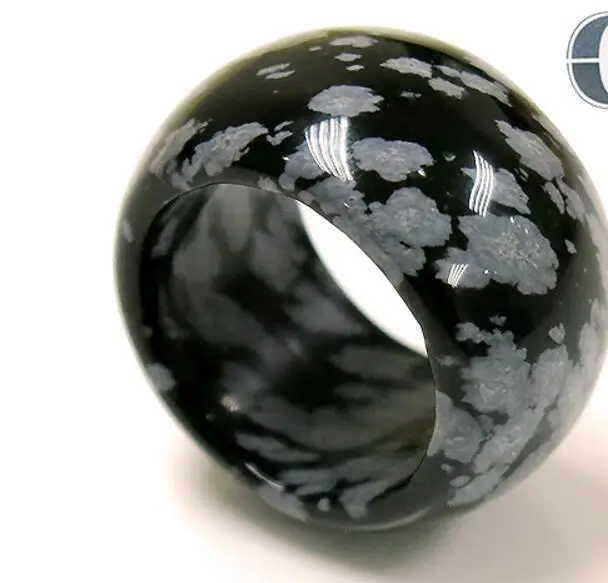 

ZCD 2017 731+++Natural Snowflake Obsidian ring