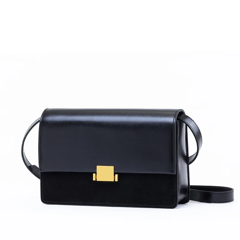 

2018 Spring Summer Women's Flap Bag Genuine Leather Suede Crossbody Bag Famous Brand Design Ladies Shoulder Bag Small Retro