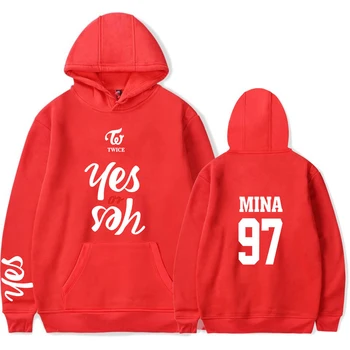 

TWICE MINA star team Korean version of the hooded sweatshirt jacket college wind students casual wild