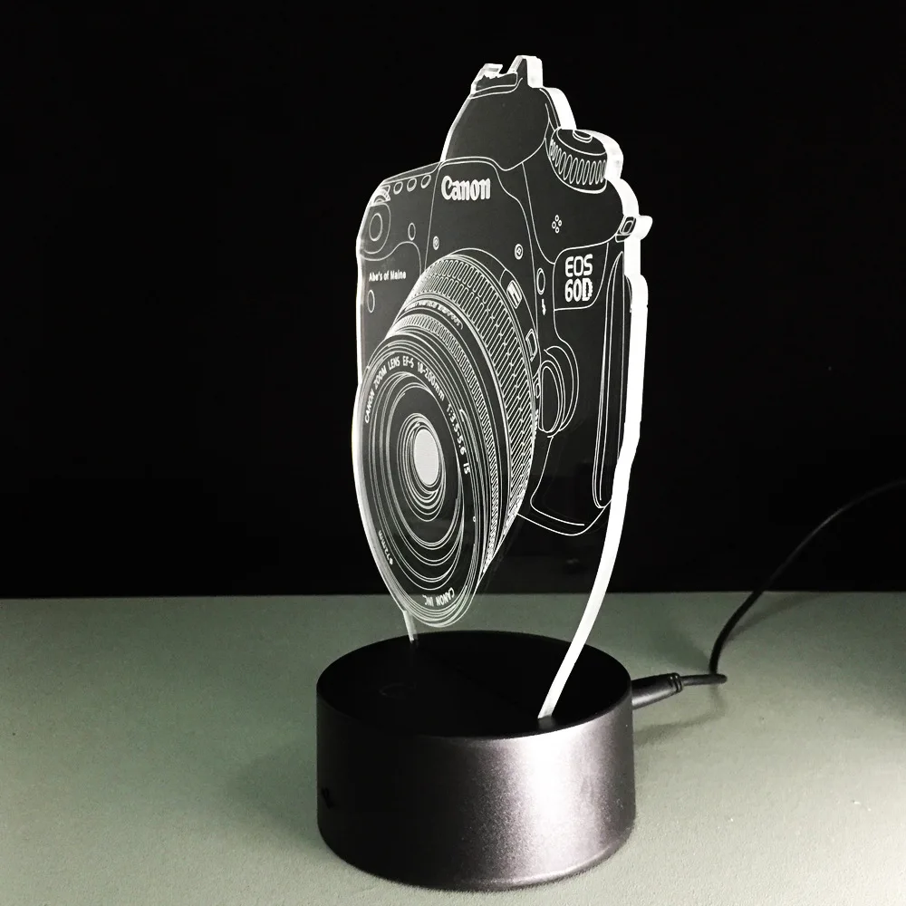Светодиодный светильник lampada для развлекательной камеры, 3D светодиодный светильник, цветная атмосферная стереолампа с дистанционным управлением, акриловая лампа на заказ