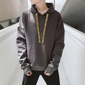 

Red Soild Color Stripe Hoodies Cotton Streetwear Autumn Casual Hoodie Men Sweatshirt Japan Oversized Warm Harajuku Mens Hoodies