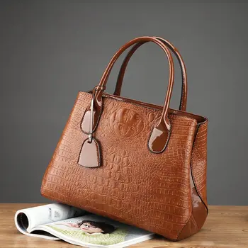 

2020 Luxury Aillgator Women Bag Famous Brand Designer High Quality Fashion Crocodile Handbags Tote Handbag Women PU Leather Bags