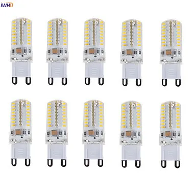 

IWHD 10pcs 2.5W E14 LED Bulb G9 220V Dimmable 64xsmd3014 G9 LED 220V Bi-pin Lights Replace Halogen Warm White White 110v-220v