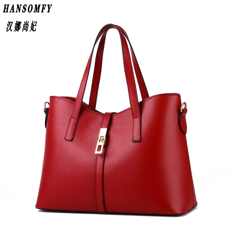 Женские сумки из натуральной кожи пункт прилива MS женская сумка большая сумка простая сумка через плечо сумка-мессенджер - Цвет: Красный