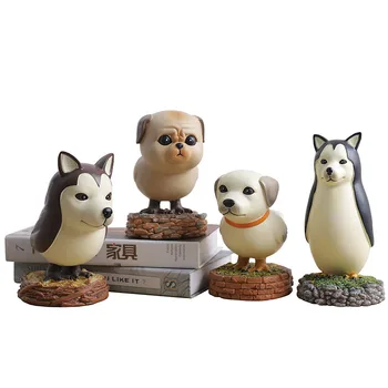 

Bird Dog Figurines Desktop TV Cabinet Home Furnishing Decoration Cute Animal Statues Creative Resin New Year Gift Craftworks