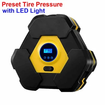 

Automatic Preset Tire Pressure Car Air Compressor 12V Car electric Tyre Tire inflatable air Pump Digital Display Tire Inflator