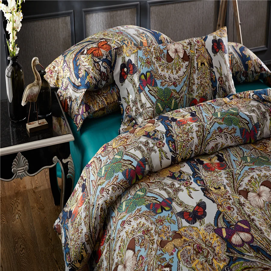 Pronovias 60S percale egyptian cotton duvet cover flat sheet pillow