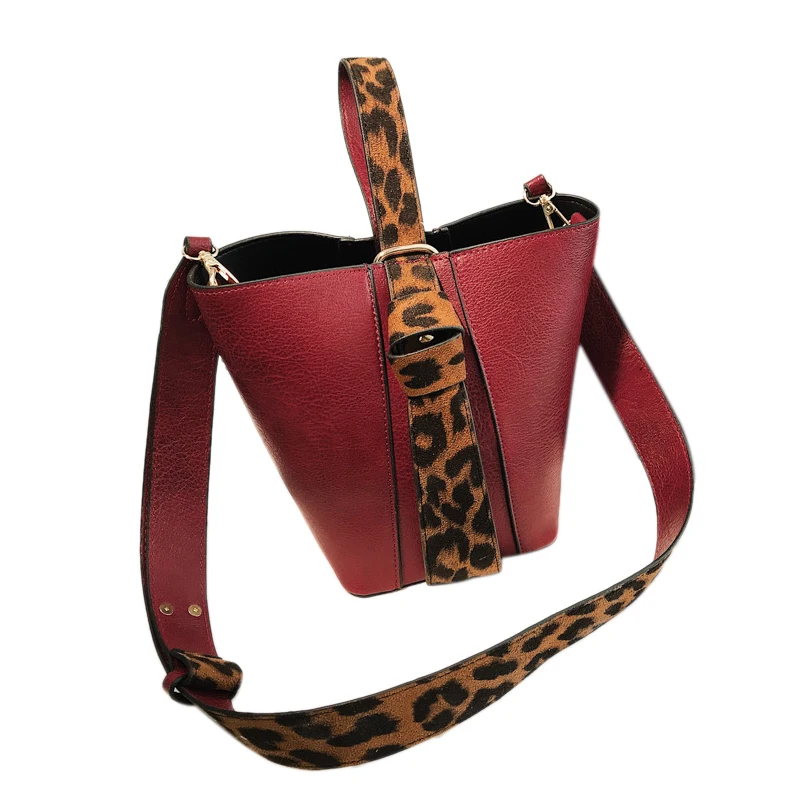 

AUAU-Leather Ladies Top-Handle Handbag Bags Shoulder Women Bags Crossbody Bags Design Leopard Print Satchel