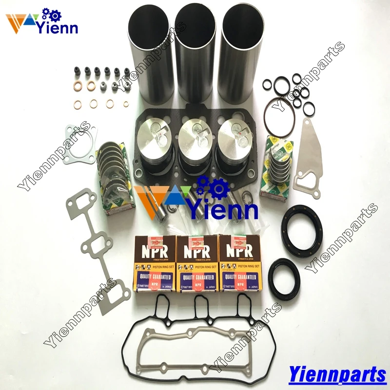 Yanmar 3TNV70 Overhaul rebuild kit Piston ,Piston ring,Cylinder liner
