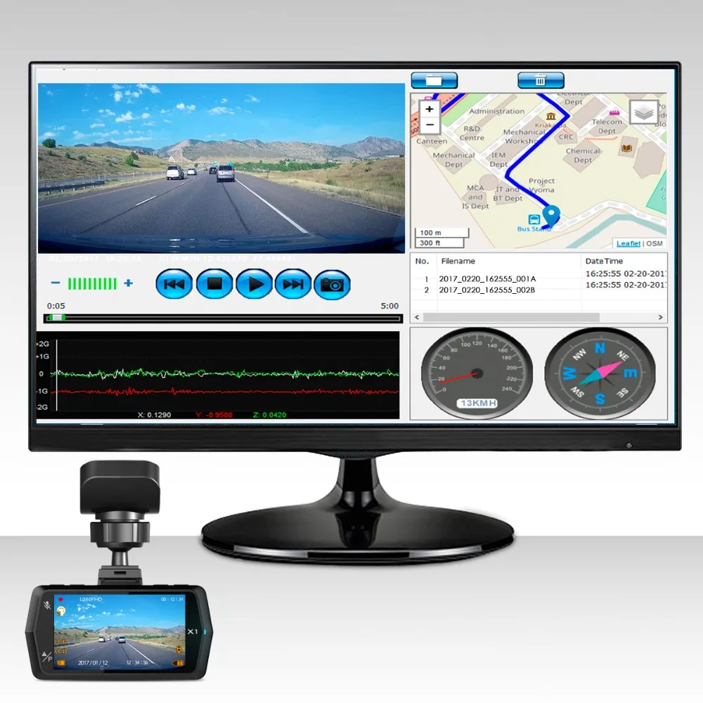 VANTRUE X4/X1 Pro/X1/N1 Pro Dash Cam Mini USB порт клейкое крепление на лобовое стекло с gps-приемником модуль для Windows& Mac