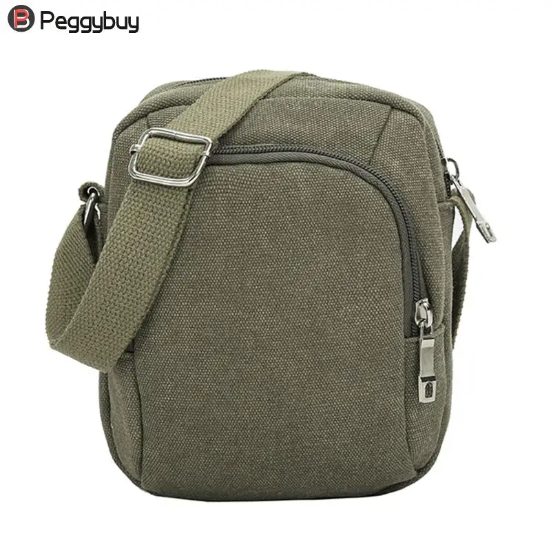 

Simple Canvas Handbag For men Casual Solid Color Crossbody Bag Square Activities Large Shoulder Messenger Bag