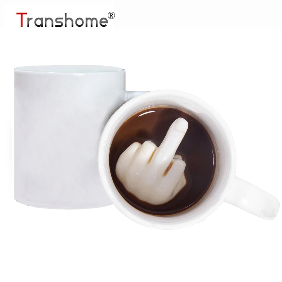 Transhome Кофе кружка с средним пальцем творческие кружки для воды Кофе молоко, пиво 330 мл Керамика Кубок Вода Drinkware