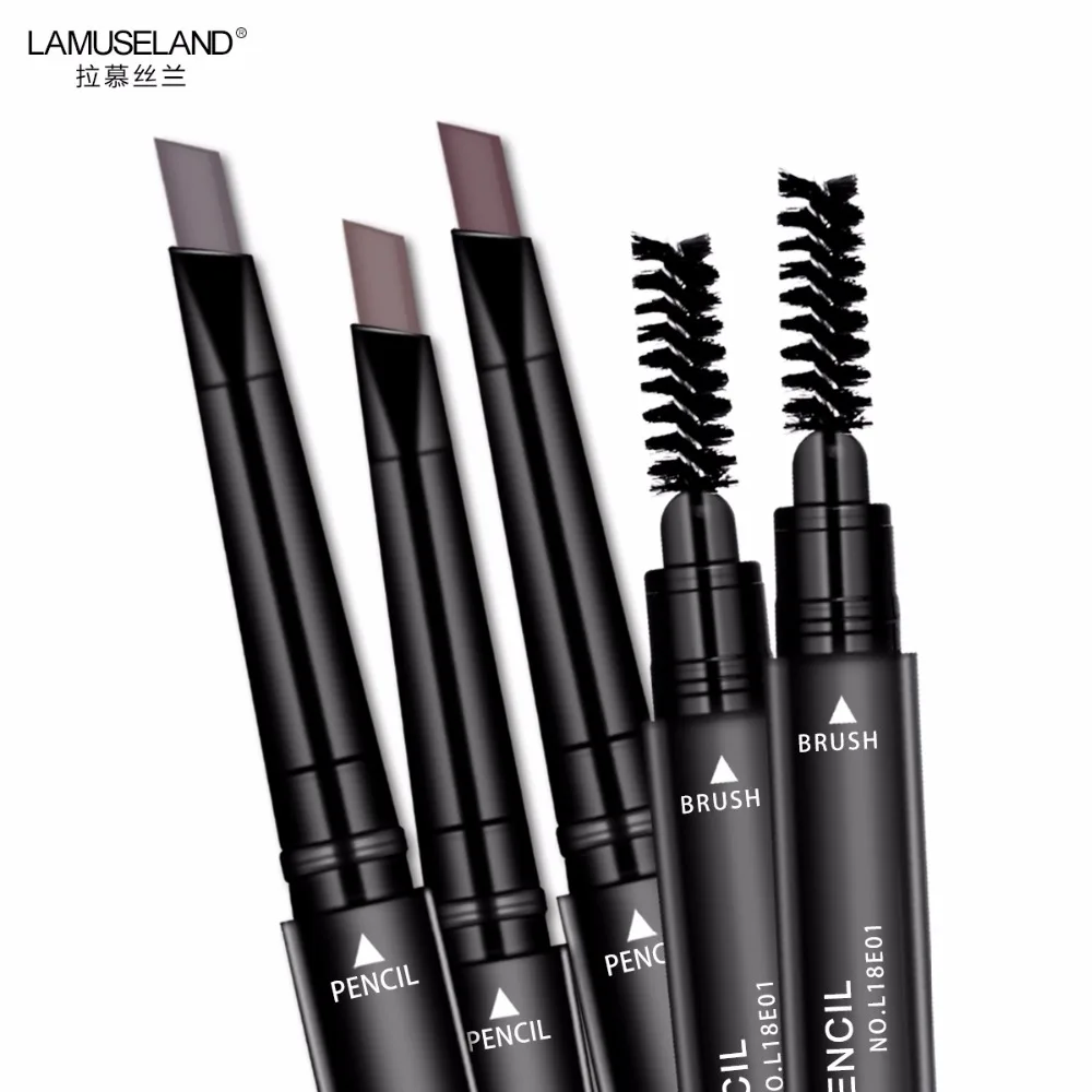 

5 Colors 24 Hours Long-lasting Double-headed Autorotation Eyebrow Pencil 0.3g Eyes Makeup Brand LAMUSELAND #L18E01