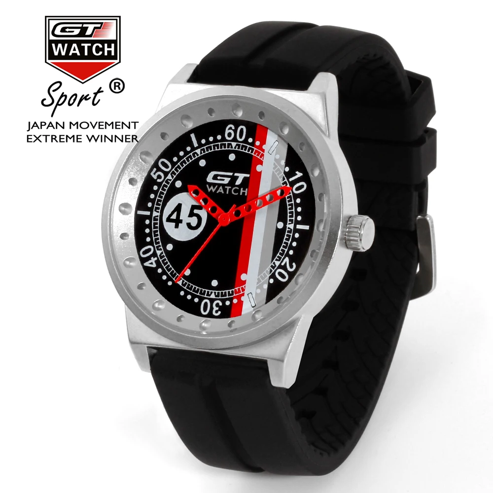 GT Watches Top Brand Luxury Sport Watch Men Watch Fashion F1 Men's Watch Silicone Band Clock relogio masculino reloj hombre