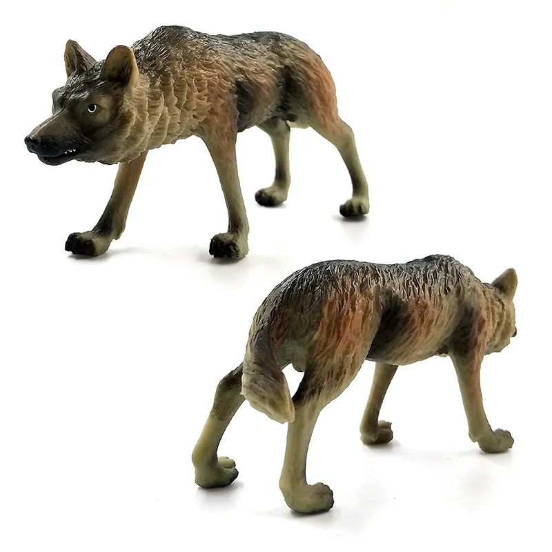 Моделирование лесных животных модель волк, овца рисунок Фея садовое пластиковое украшение развивающие игрушки фигурка статуи подарок для детей