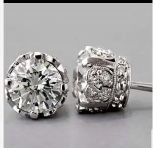 

Custom item1carat mossanite Gem Wedding engagement Genuine 585 earring