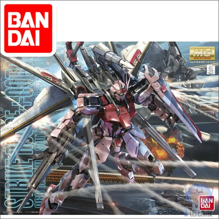 Japaness BANDAI Gundam MG 1/100 модель Strike Rouge RM SEED DESTINY мобильный костюм детские игрушки с держателем