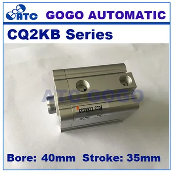 

CQ2KB40-35DZ SMC type Non rotating single rod double acting bore 40mm stroke 35mm aluminum alloy pneumatic air compact cylinder