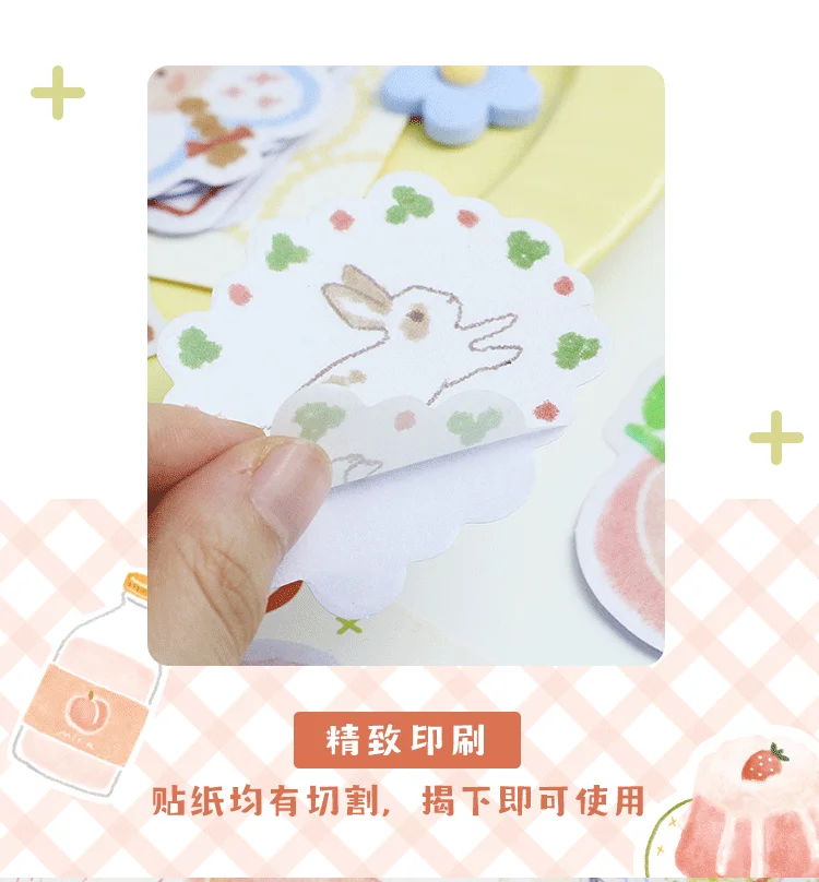 30 Sheets/pack Japanese Milk Fruits Food Bouquet memo pad planner sticky note paper sticker kawaii stationery pepalaria office