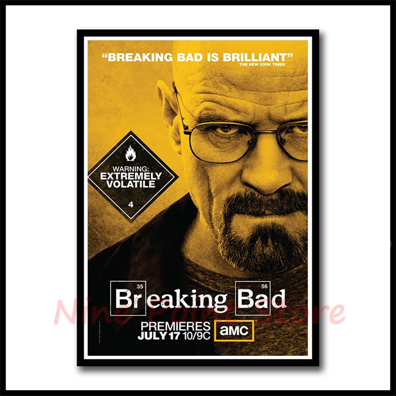 Бумажный плакат с покрытием из фильма «Breaking Bad movie», бар, кафе, домашний декор, настенная живопись, Безрамная наклейка