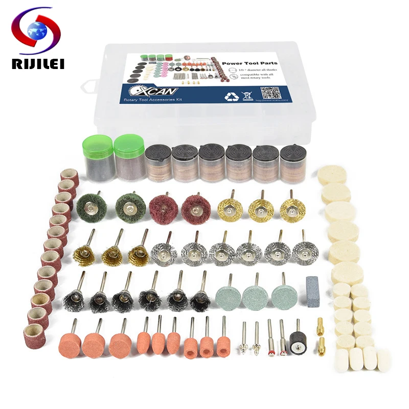 

RIJILEI 327PCS BIT SET SUIT MINI DRILL ROTARY TOOL & FIT DREMEL Grinding,Carving,Polishing tool sets,grinder head,Sanding Disc