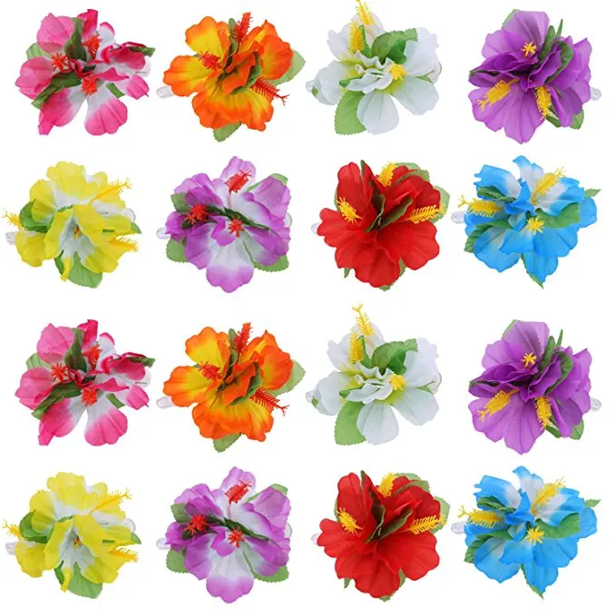 

Flower Hair Clips Multicolor Hawaiian Hibiscus Flower Hair Accessories for Girls Women Beach Wedding Party