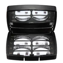 Luckyfine черные мягкие магнитные накладные ресницы набор для макияжа глаз толстый хорошее качество натуральные магнитные накладные ресницы косметические инструменты