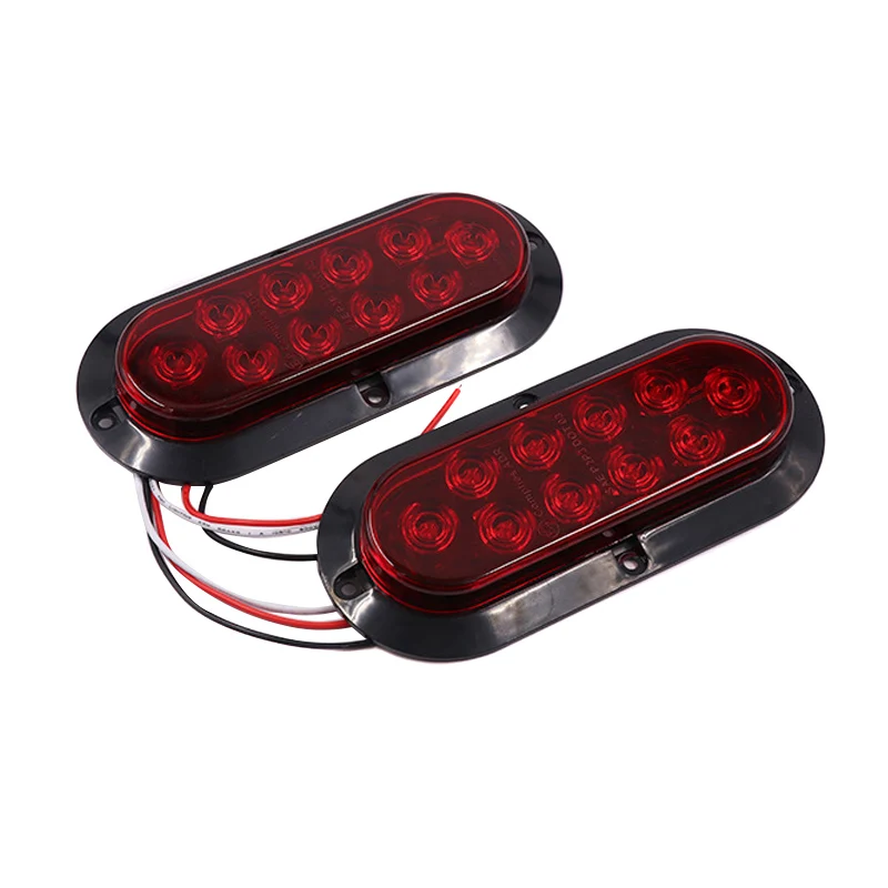 1 пара задний фонарь Овальный 10 LED сигнальный для грузовика прицепа YAN88|Сигнальная