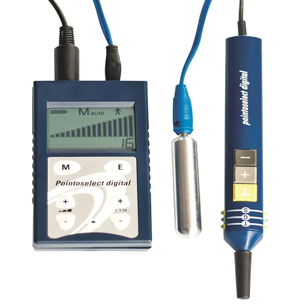 

Pointoselect Digital point finder for auricular and body acupuncture with integrated PuTENS stimulation with LCD display