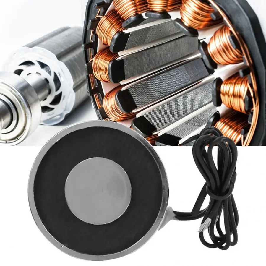 

DC 12V/24V Round Shape 20Kg/200N Electric Magnet 34*18mm Solenoid Lifting Sucker Lifting Magnets