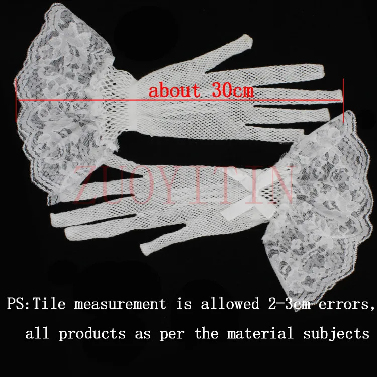 ZUOYITING белого цвета для девочек перчатки эластичного тюля детские перчатки для свадьбы запястье Длина палец Дети Короткие Свадебные