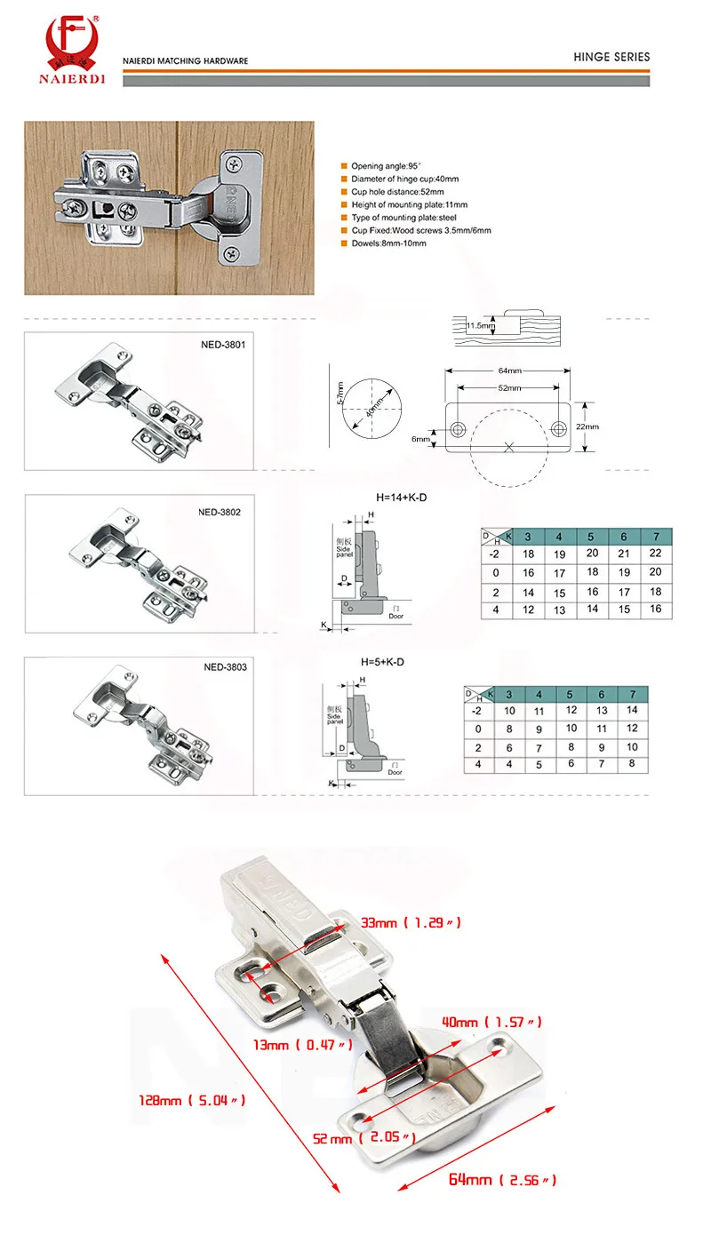 NAIERDI полный Размеры сильный 40 чашка мм железное крепление 40 чашка мм гидравлические крепления для дверей кабинета и шкафа дверные петли мебельная фурнитура