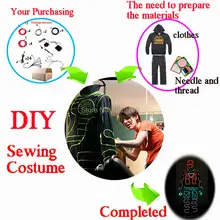 High quality Neon Led Strip Love Hearts Superman Holiday Lighting Light up Heartbeat EL Dance Costume for Festival Performance
