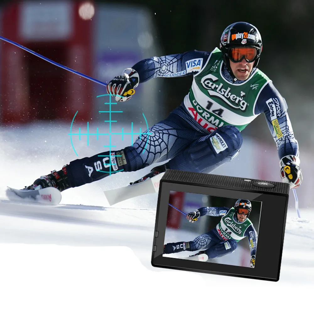 Водонепроницаемая Full HD 1080 P камера DVR цифровая видеокамера 720 P WVGA один ShotSelf-timer для катания на лыжах, верховой езды Прямая