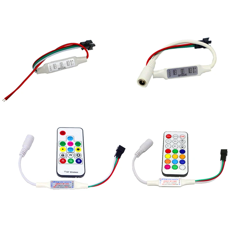 Mini 3Key / 14Key with Lock / 21Key RF Remote Dream Color LED RGB Controller for DC 5-24V WS2811 WS2812B Pixel LED Strip light