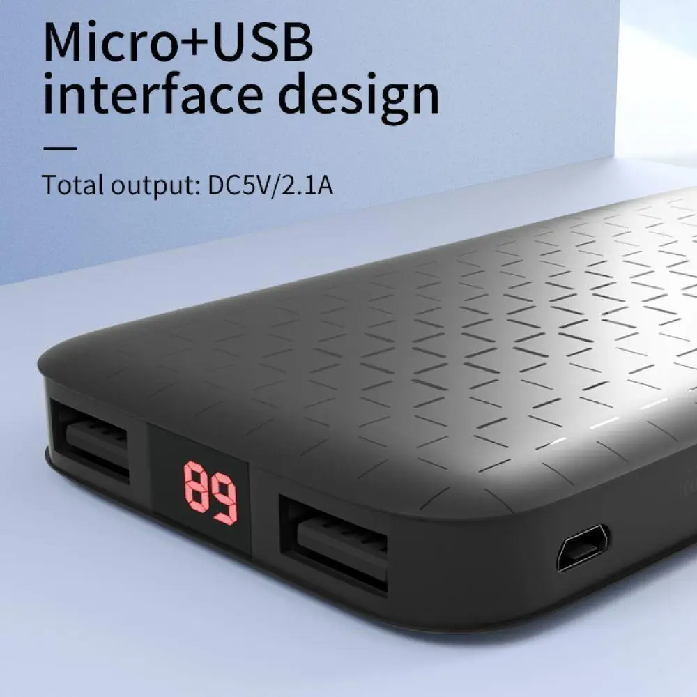 HOCO 10000 mAh power Bank Ультратонкий внешний аккумулятор с двумя usb портами Внешняя